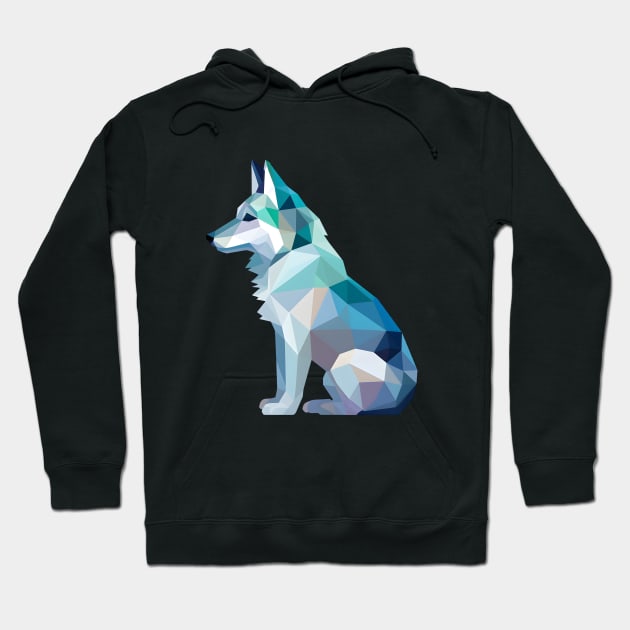 Wolf Blue Ice Hoodie by asiraaden